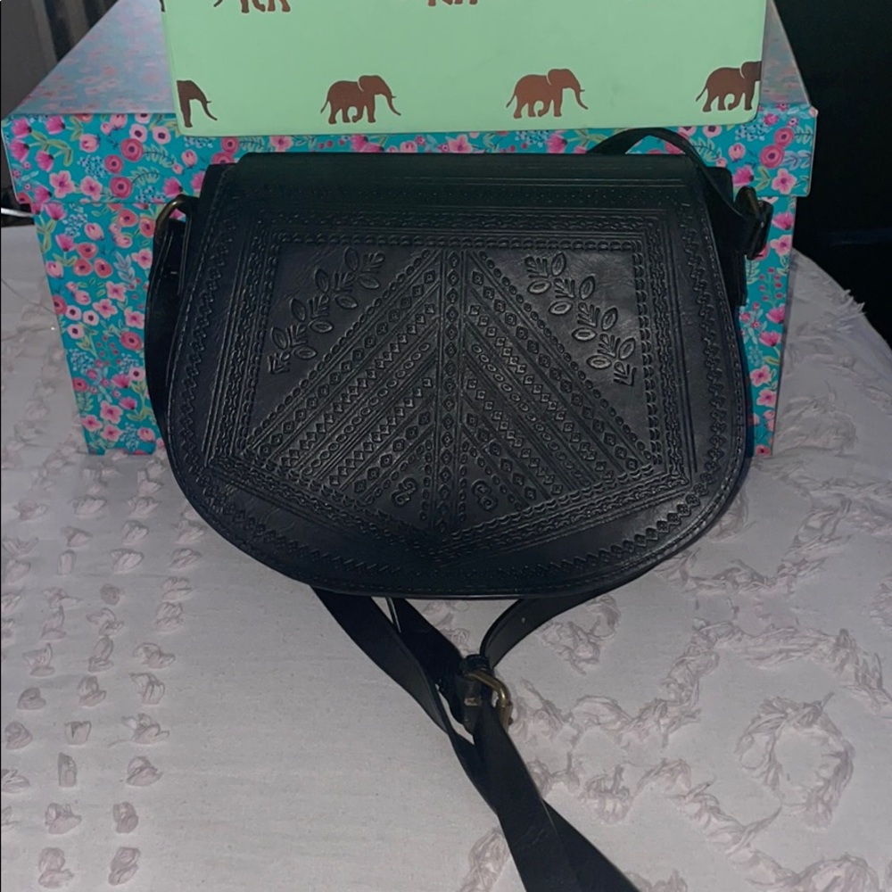 Atmosphere Black Embossed Purse